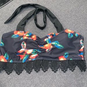 Floral bikini top